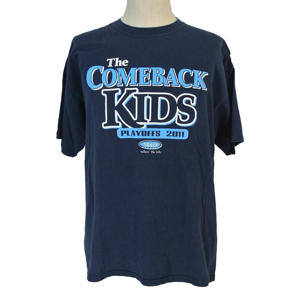Smack Apparel Shirt Mens XL Blue Comeback Kids 2011 Playoffs Rays vs Red Sox Tee